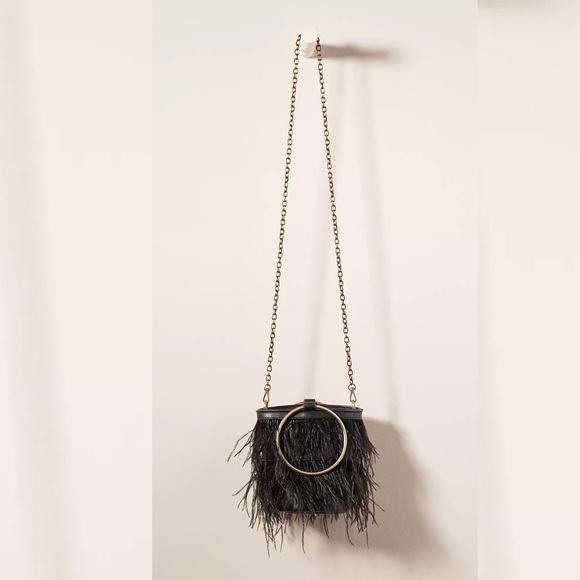 Free People Handbags - Crest Feather Clutch Bag - Free People - Black - One